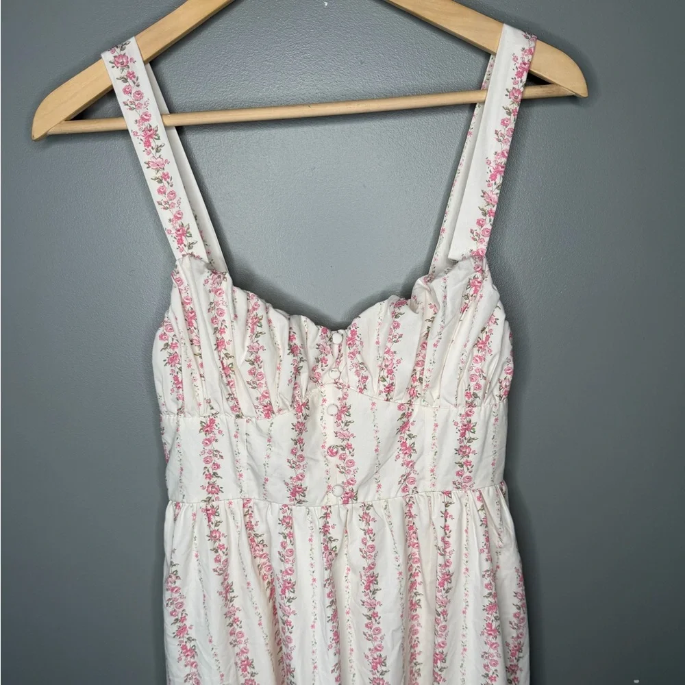NWT Blu Pepper Ribbon Floral Midi Dress - Flawed - Picture 4 of 14